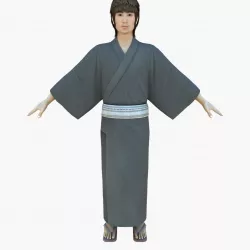 Japanese Casual Summer Kimono Boy Yukata Boy  3D model