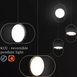 KUU reversible pendant light 3D model
