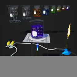 Lab Bunsen Burner Tripod Beaker Chemistry set 3D model