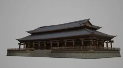 Large Palace of Ancient Architecture Low-poly  3D model
