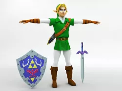 Link Character Legend of Zelda Low-poly  3D model