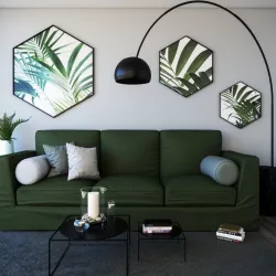 Living room green and grey 3D model