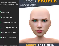 Low poly Character Cartoon Basemesh - Swift Low-poly  3D model