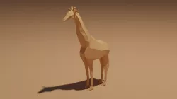Low Poly Giraffe Low-poly  3D model