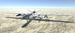 Low Poly MQ-9 Reaper UAV Drone Low-poly  3D model
