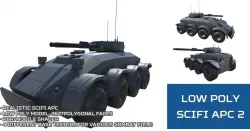 Low Poly Scifi APC 2 Low-poly  3D model