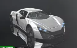 Lowpoly Bugatti Chiron Racing Car 3D Model Low-poly  3D model