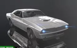 Lowpoly Dodge Challenger Racing Car 3D Model Low-poly  3D model