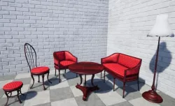 luxury furniture pack Low-poly  3D model