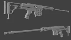 M98B rifle 3D model