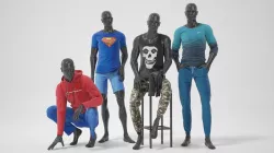 Male mannequins with clothes RELAXED pack 3D model
