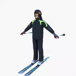 Man in Skiing Clothes and Boots 3D model