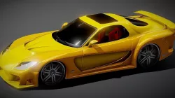 Mazda RX-7 Spor Car 3D Model Low-poly  3D model