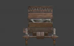 medieval lowpoly caravan game ancient transport wagon  Low-poly  3D model