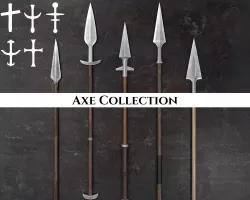 Medieval Spear Pack 3D Model Collection