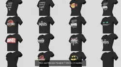 Men and Women Fandom T-Shirts 3D Model Collection