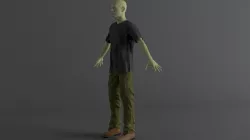 Men Clothing Set 8 Low-poly  3D model