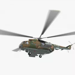 Mi-8MT Russian Air Force Animated Low-poly  3D model