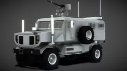 Military MRAP Truck 3D Model Low-poly  3D model
