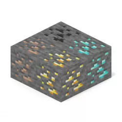 Minecraft Primary Ore Blocks - Coal Iron Gold Diamond 3D model