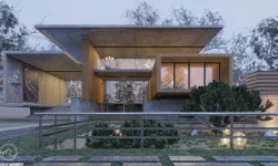  Modern  Spring  Villa Scene  3D model