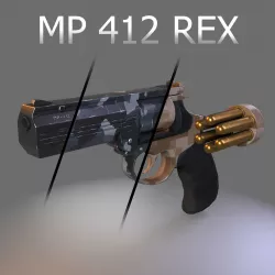 MP 412 REX Low-poly  3D model