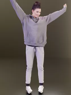 Myriam 10018 - Stretching Sport Girl Low-poly  3D model