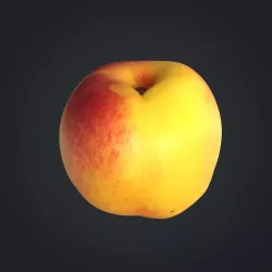 Nectarine B Low-poly  3D model