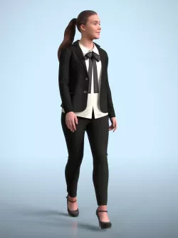 Nelly 20213-02 - Animated Walking Woman Low-poly  3D model
