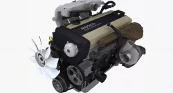 Nissan RB20DET engine Low-poly  3D model