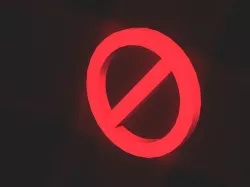No entry sign Low-poly  3D model