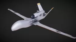 Northrop Grumman RQ-4A Global Hawk 3D Model Low-poly  3D model
