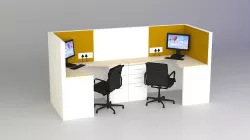 Office Desk Low-poly  3D model