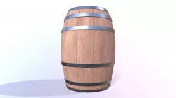 PBR Low Poly Barrel Low-poly  3D model