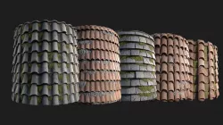 PBR Roof Tile Generator Texture