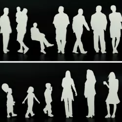 People for entourage and staffage 3D model