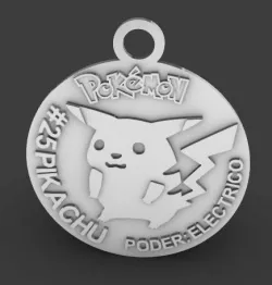 PIKACHU PENDANT MEDAL VERSION 3D model