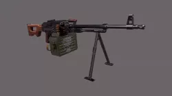 PKM Machine Gun Low-poly  3D model