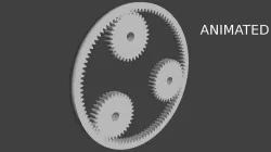 Planetary gearbox 3D model