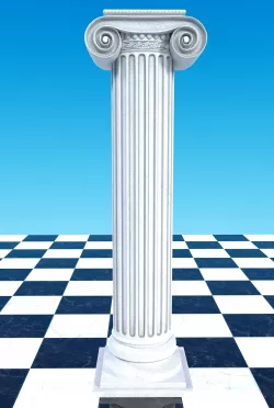 Plaster Greco Roman Column Pillar 3D model