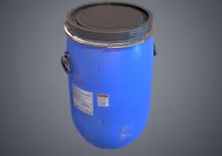 Plastic barrel Low-poly  3D model