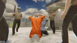 Prison - big building characters and props Low-poly  3D model