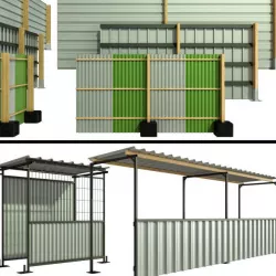 Protective security fencing of construction sites and fence 3D model