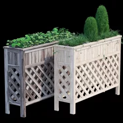 Raised patio planter 48 3D model