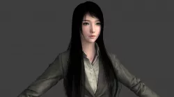 Realistic Oriental Beauty Female staff Low-poly  3D model