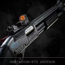 Remington 870 Pump-Action Shotgun Low-poly  3D model