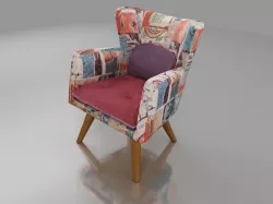 retro armchair 3D model