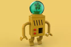 ROBOT FLOWER ASTRONAUT CHARACTER 3D model