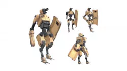 Robot technician-medic Low-poly  3D model