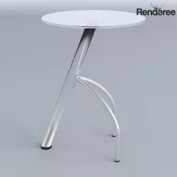 Round Glass Small Table 3D model